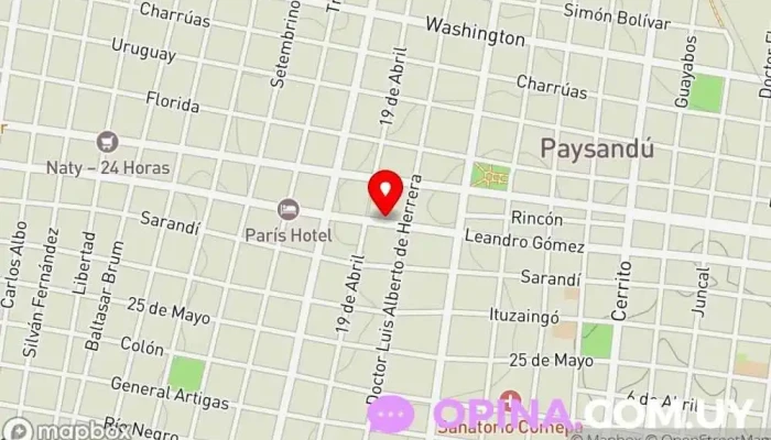 mapa de Laboratorio CEB Laboratorio, Médico especializado en medicina laboral en Paysandú