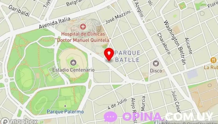 mapa de Laboratorio CEB Montevideo Laboratorio de análisis clínicos, Laboratorio en Montevideo