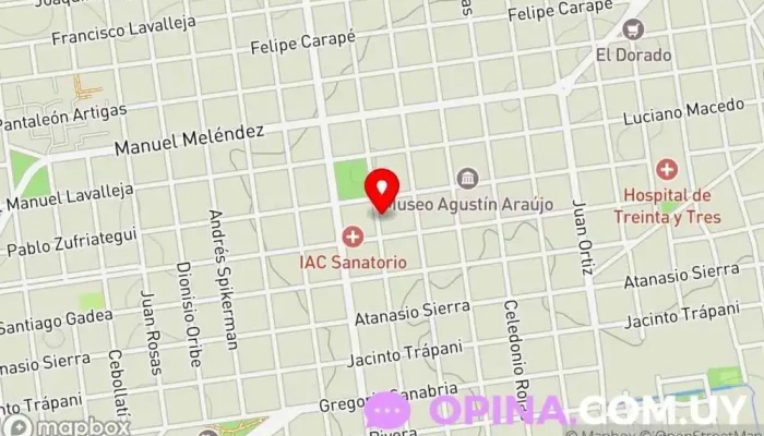 mapa de Laboratorio de IAC Laboratorio en Treinta y Tres