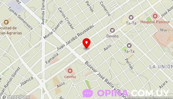 mapa de Laboratorios Unidos Centro médico, Servicio de certificados médicos, Laboratorio de análisis clínicos, Servicio de salud ocupacional, Médico especializado en medicina laboral en Montevideo