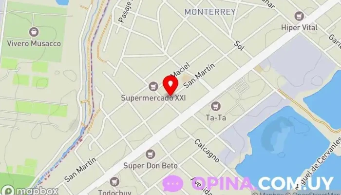 mapa de Lannis Negocios Inmobiliarios Agencia inmobiliaria en Montevideo