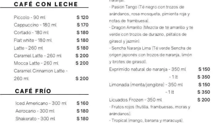 Las Cabras Cafe Menu - Montevideo