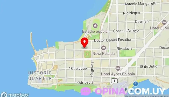 mapa de Las Glicinas Boutique Apartments Complejo de apartamentos en Col. del Sacramento