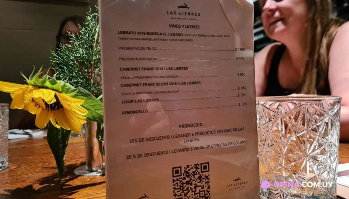 Las Liebres -  Restaurante Hotel Menu - Col. del Sacramento