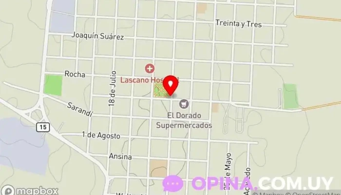 mapa de Lascano  en Lascano