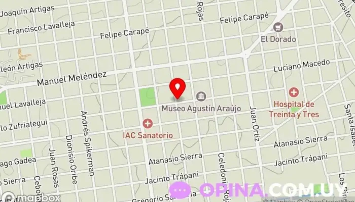 mapa de Librería El Faro Librería en Treinta y Tres