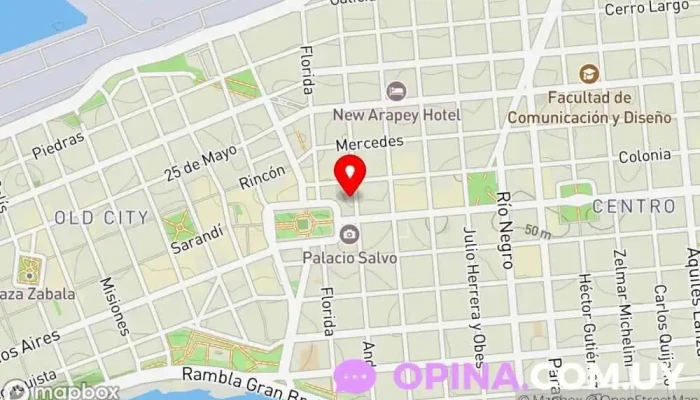 mapa de Librería El Galeón-Roberto Cataldo Librería anticuaria en Montevideo