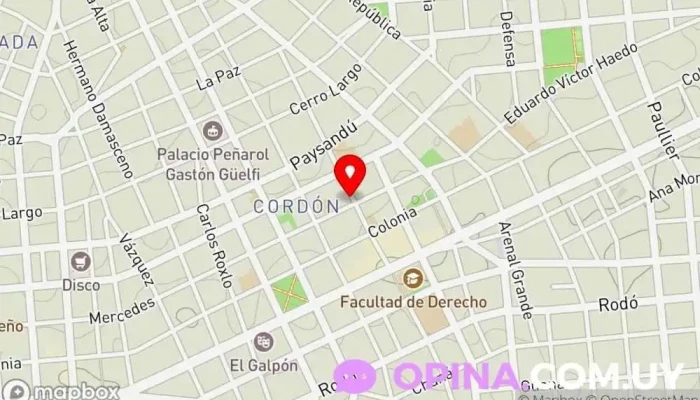 mapa de Librería Guyunusa Librería en Montevideo