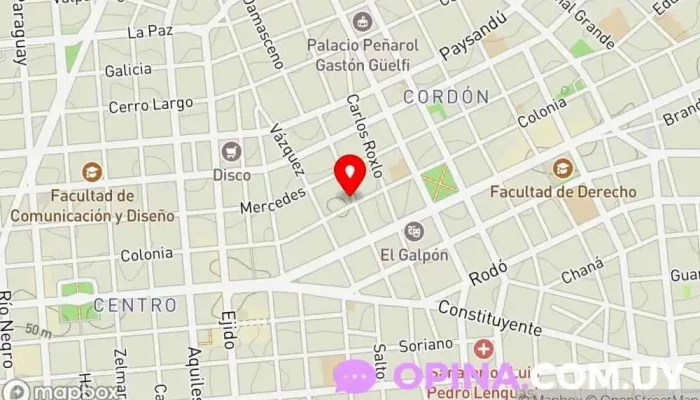 mapa de LIBRERÍA TablasyCaballetes ONLINE Librería en Montevideo