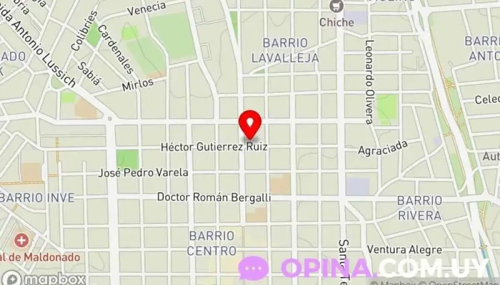 mapa de Liceo Aletheia Escuela en Maldonado