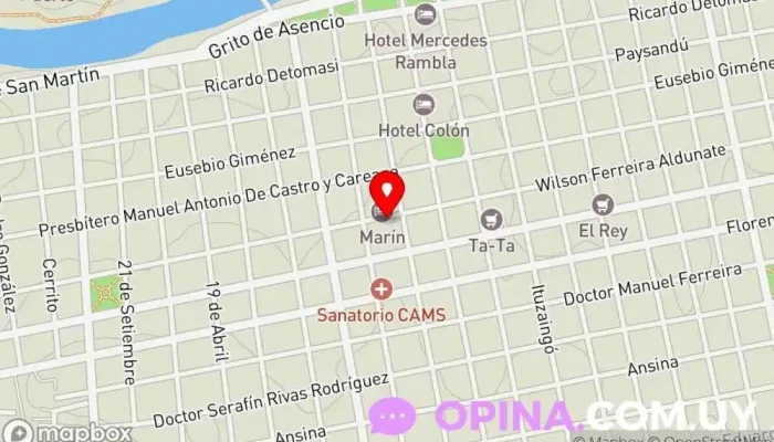 mapa de Liceo Nº 2 Luis Alberto Zanzi Instituto de secundaria en Mercedes