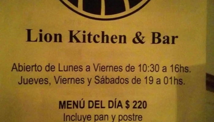 Lion Kitchen Bar Menu - Montevideo