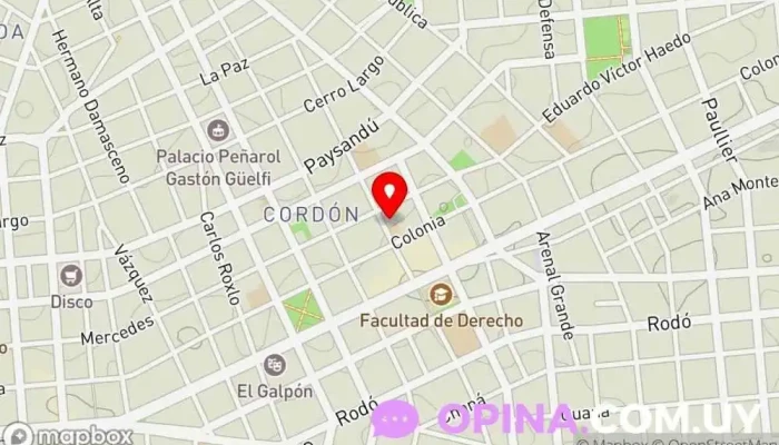 mapa de Lo de Molina Centro cultural, Librería, Restaurante en Montevideo