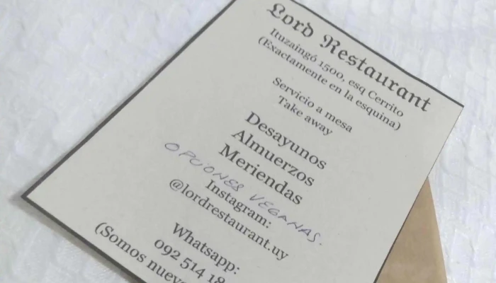 Lord Restaurant -  Comentario 2 - Montevideo