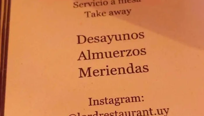 Lord Restaurant -  Menu - Montevideo