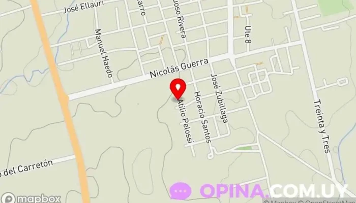 mapa de Lore Acevedo - Taller de Ideas Escuela de arte en San José de Mayo