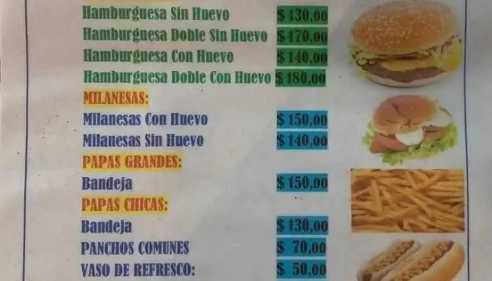 Los Choris Del Coto -  Menu - Paysand&uacute;