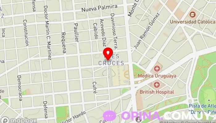 mapa de Los Conejitos del Bosque Jardín de infancia en Montevideo