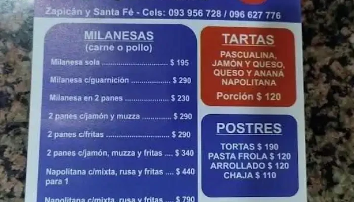 Los Pepes Menu - Montevideo