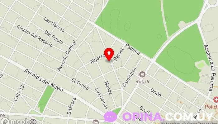 mapa de Lunas del Bosque  en La Paloma