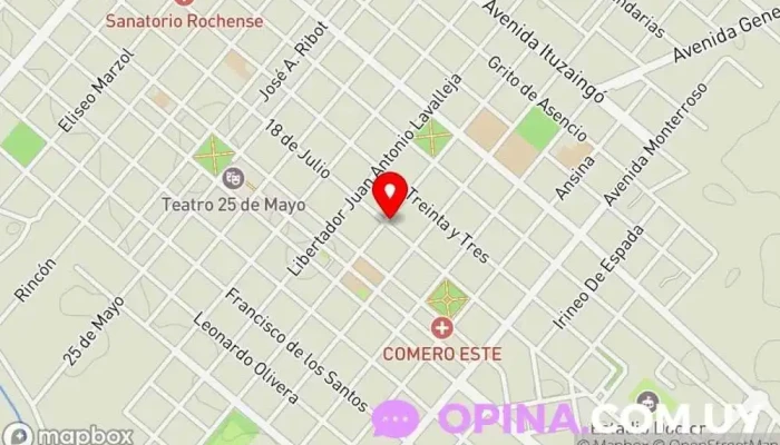 mapa de M y M Clínica Odontológica Integral Dentista en Rocha