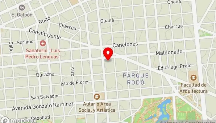 mapa de Malafama Cervecería artesanal en Montevideo