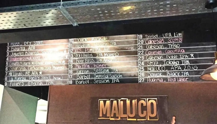 Maluco Bar -  Menu - Montevideo