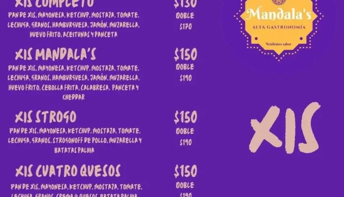 Mandalas Menu - Rivera