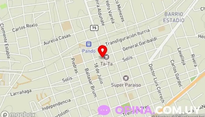 mapa de Manga Librería en Pando