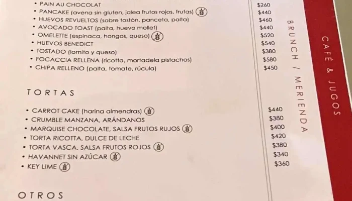 Mansalva Cafe Menu - Las Grutas