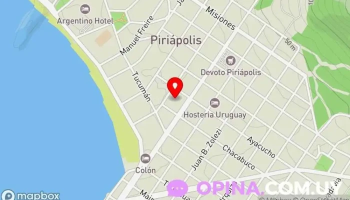 mapa de María Elena Tarot Escuela en Piriápolis