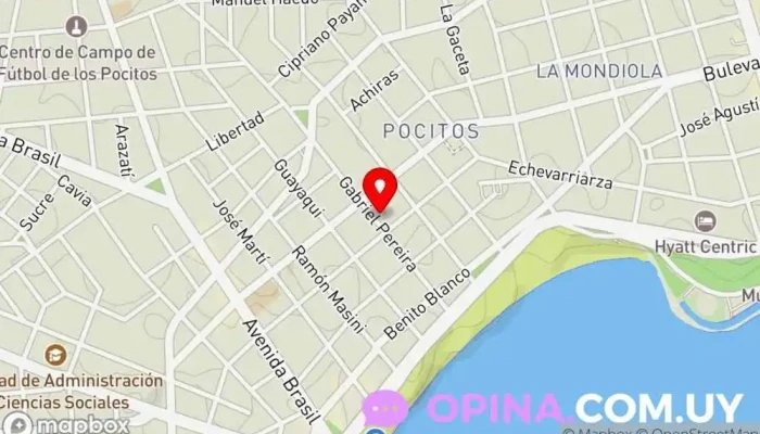 mapa de Más que Ritmo Academia de baile en Montevideo