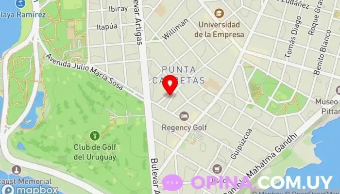 mapa de Masoterapia Montevideo Clínica de fisioterapia, Masajista en Montevideo