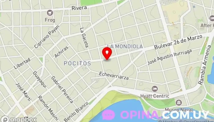 mapa de Masters' Institute Academia de inglés, Institución educativa, Academia de idiomas en Montevideo