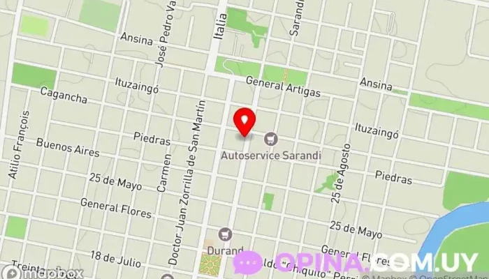 mapa de MAXIMUS Carmelo Gimnasio en Carmelo