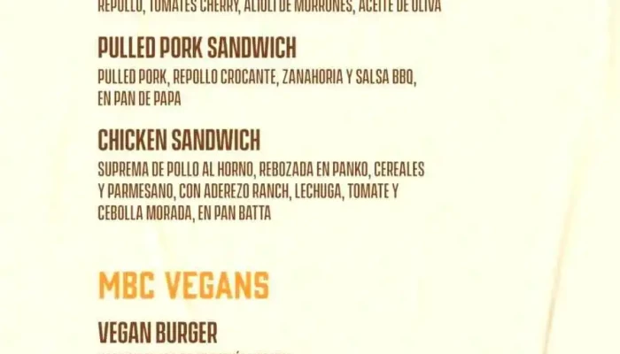 Mbc Nuevocentro -  Menu - Montevideo