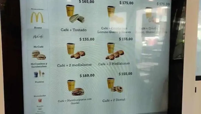 Mcdonalds Menu - Montevideo
