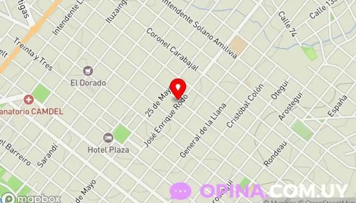 mapa de Médica Uruguaya - Minas Lavalleja  en Minas