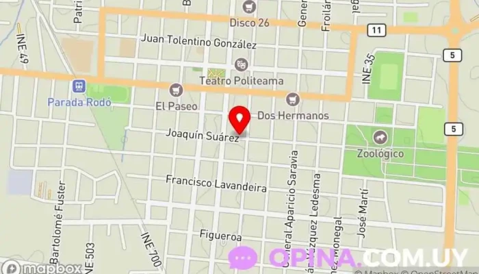 mapa de Médica Uruguaya Canelones Hospital en Canelones