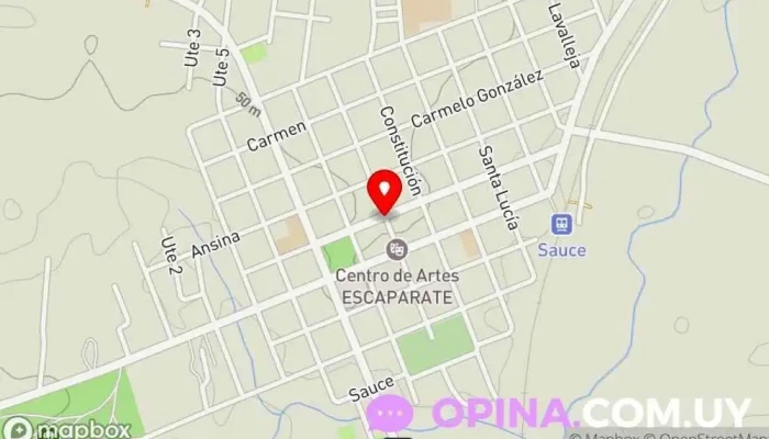 mapa de Médica Uruguaya Filial Sauce Asesor médico en Sauce