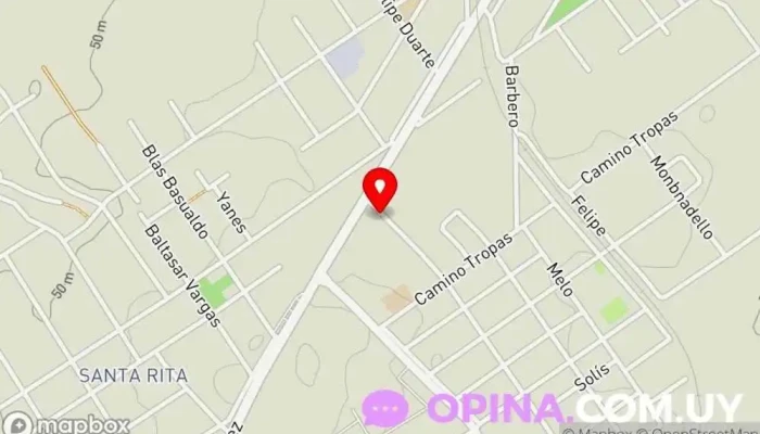 mapa de Medica Uruguaya Filial Toledo Centro médico en Toledo