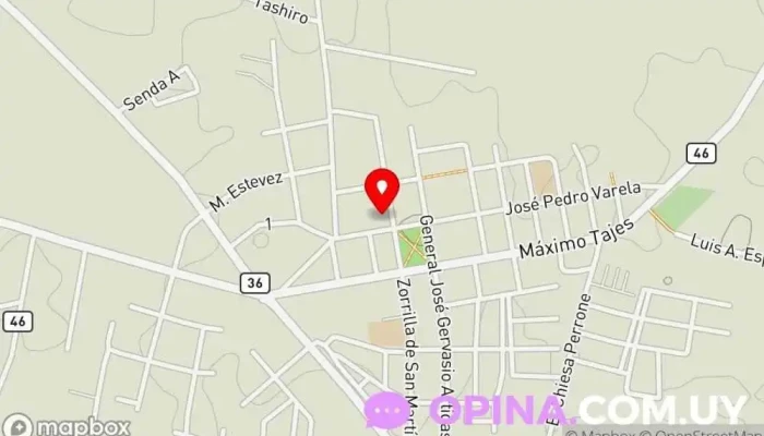 mapa de Médica Uruguaya Los Cerrillos Centro médico en Los Cerrillos