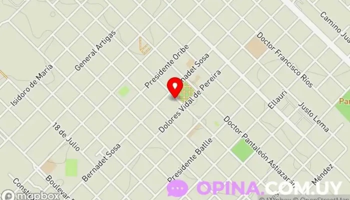 mapa de Médica Uruguaya Centro médico en Sarandí del Yí