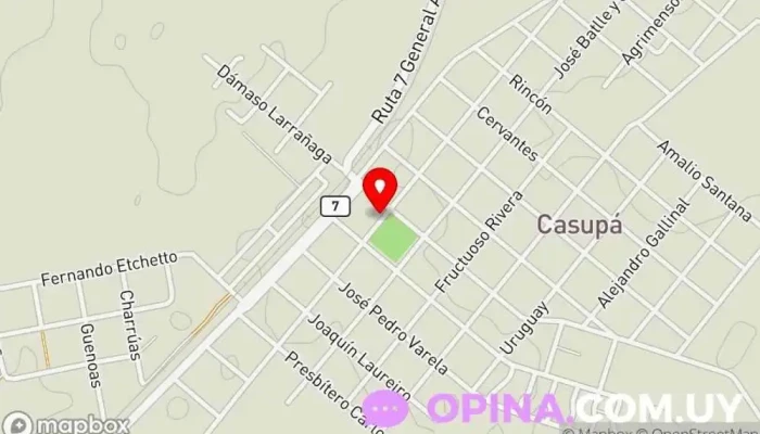 mapa de Medica Uruguaya Médico en Casupá