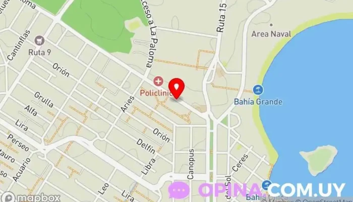 mapa de Medica Uruguaya, Policlinica La Paloma Centro médico en La Paloma