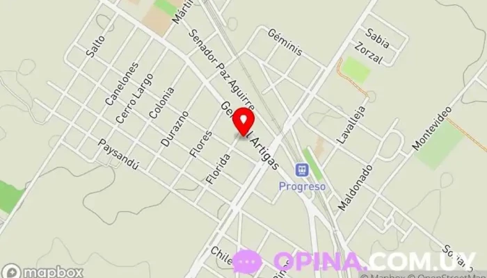 mapa de Medica Uruguaya Progreso Clínica ambulatoria en Progreso