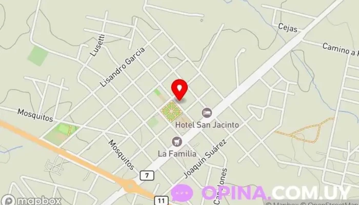 mapa de Medica Uruguaya San Jacinto Hospital en San Jacinto