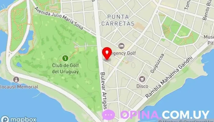 mapa de Medicliniq Grupo médico en Montevideo