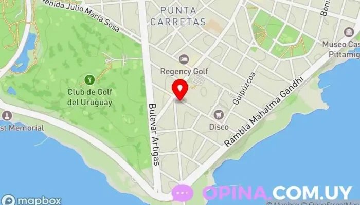 mapa de Medis Group Grupo médico en Montevideo