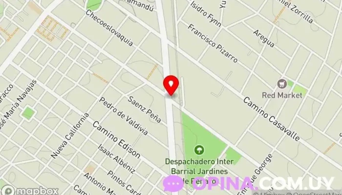 mapa de Mercado de Carnes GARZON FRIG Carnicería, Supermercado en Montevideo